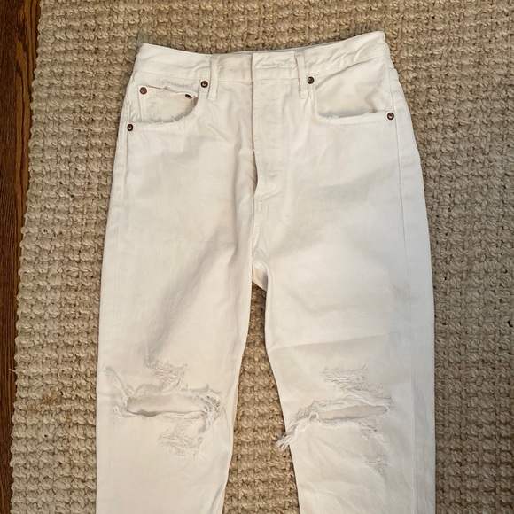 Agolde Riley Cropped White Jeans - 26 - Picture 2 of 5